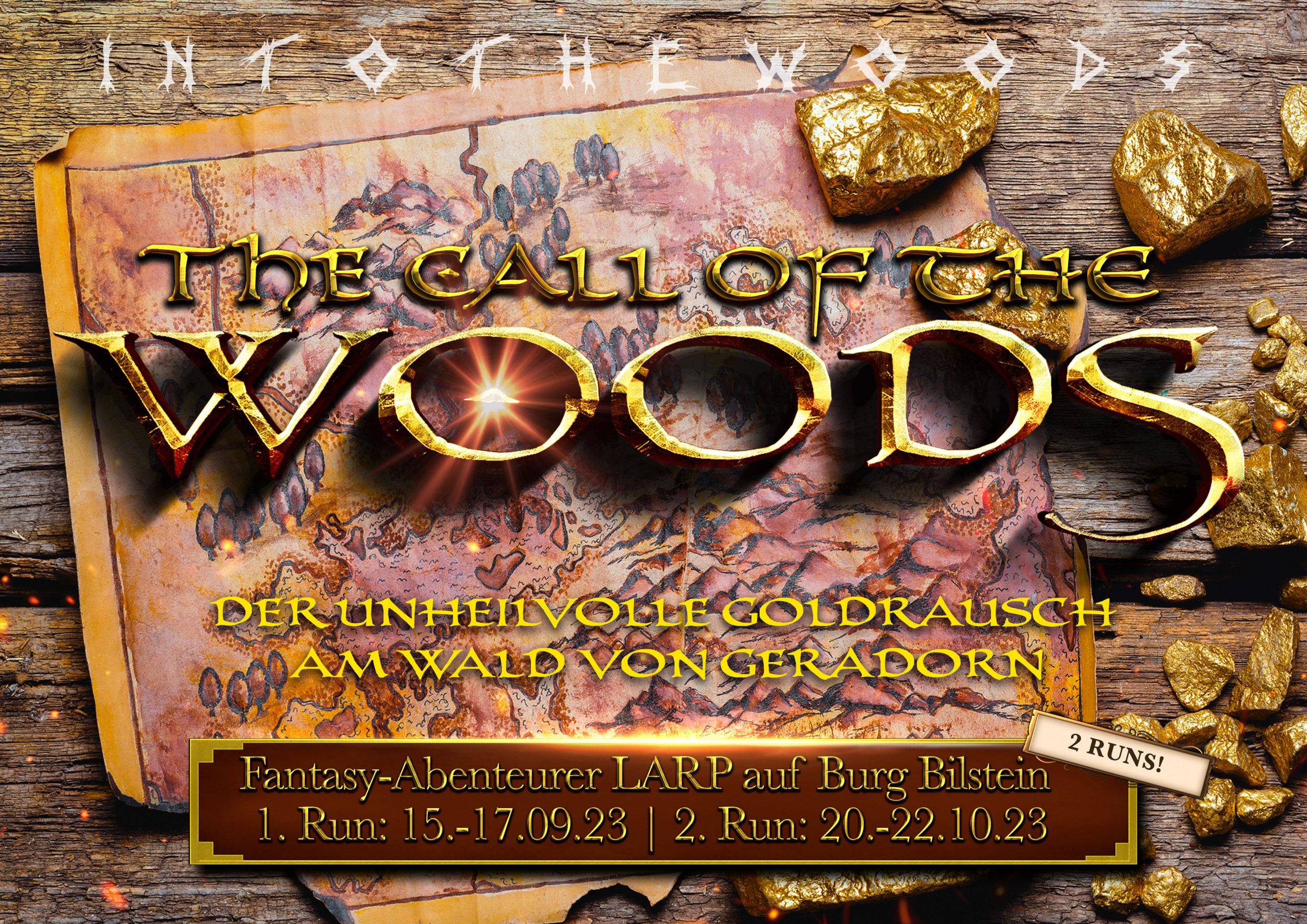 INTOTHEWOODS: The Call of the Woods, Fantasy Abenteurer LARP vom 15.09.-17.09.2023 oder vom 20.10. - 22.10.2023 auf Burg Bilstein