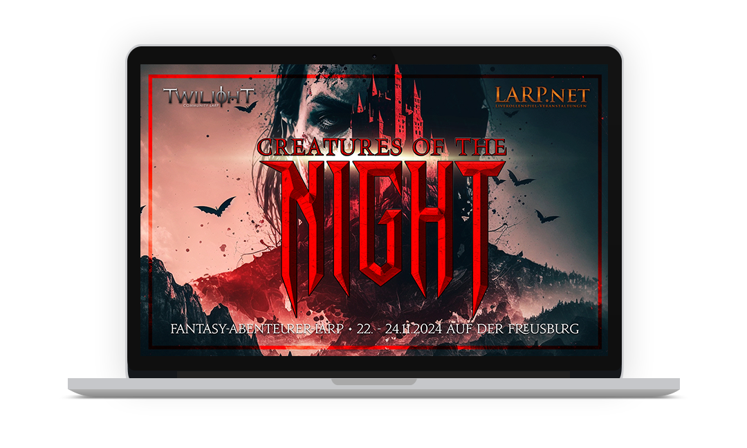 Download Dektop Wallpaper "CREATURES OF THE NIGHT", Fantasy Abenteurer LARP vom 22.-24.11.2024 auf der Freusburg
