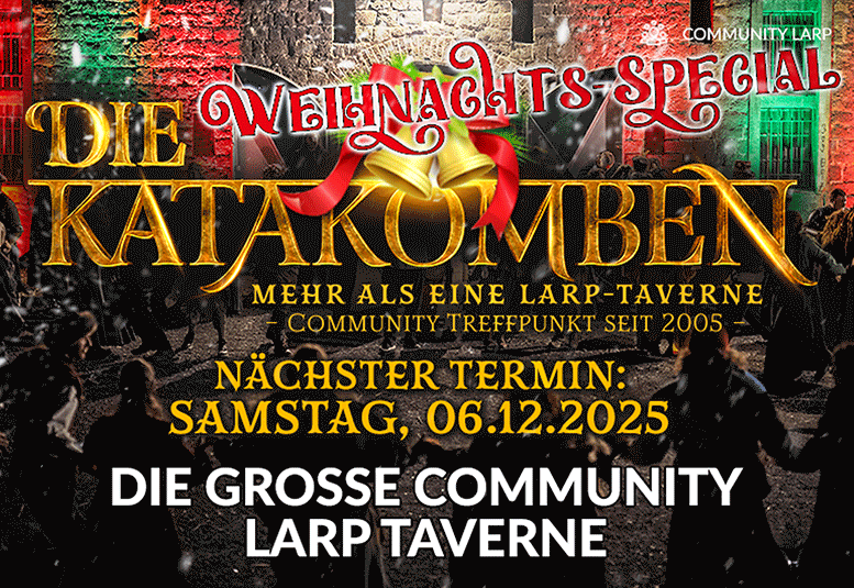 DIE KATAKOMBEN (Fantasy LARP Taverne) am 06.12.2025 ab 18 Uhr im alten Fort in Köln DIE KATAKOMBEN (Fantasy LARP Taverne) am 06.12.2025 ab 18 Uhr im alten Fort in Köln