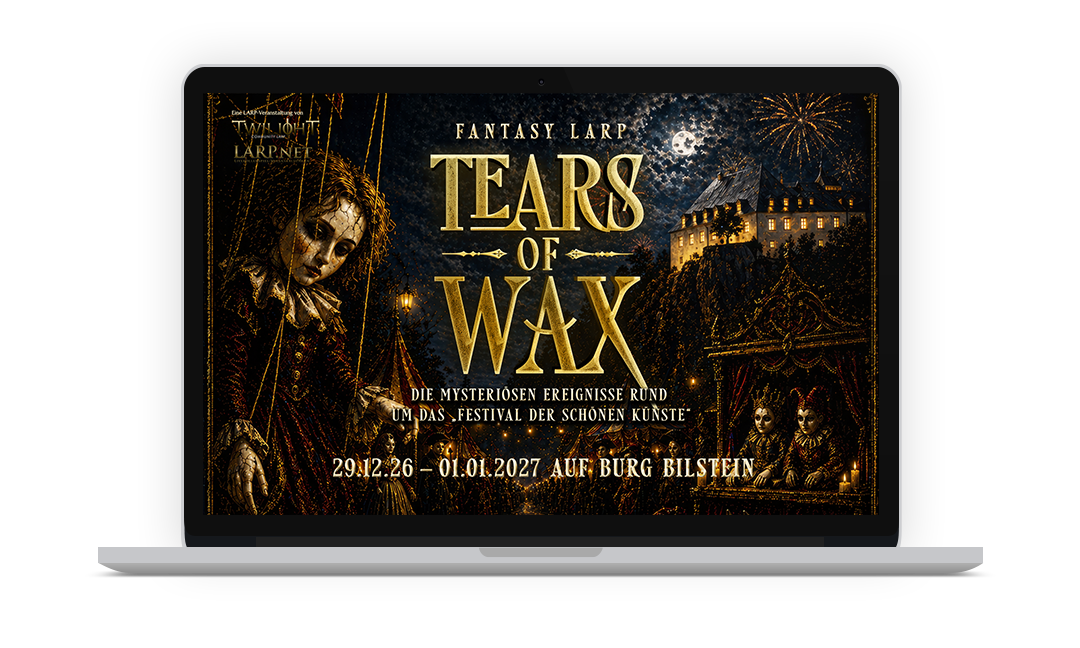 screener-tears-of-wax-desktop-wallpaper Download Desktop Wallpaper "TEARS OF WAX", Fantasy-Abenteurer-LARP vom 29.12.2026 – 01.01.2027 auf Burg Bilstein