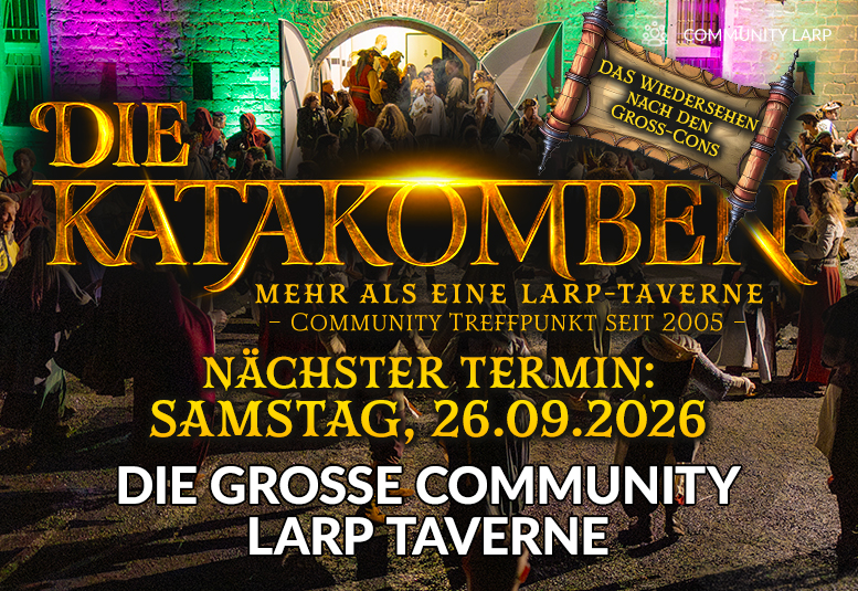 DIE KATAKOMBEN (Fantasy LARP Taverne) am 26.09.2026 ab 18 Uhr im alten Fort in Köln